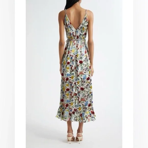 Alice + Olivia Tara Asymmetric Midi Dress - Dollhouse - Picture 2 of 7